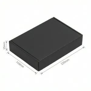 220x145x35mm - Black, Single Wall, 50/Piece