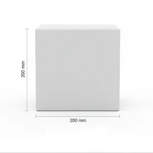 200x200x200mm - White, Single Wall, 50/Piece