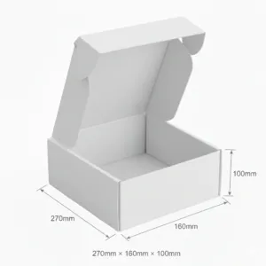 240x150x60mm - White, Single Wall, 50/Piece