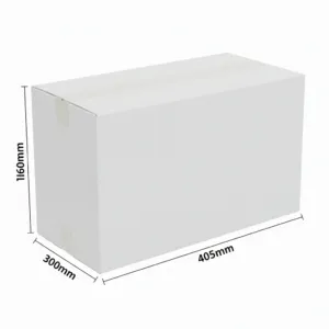 405x300x260mm - White, Single Wall, 25/Piece