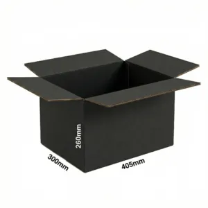405x300x260mm - Black, Single Wall, 25/Piece