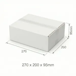 270x200x95mm - White, Single Wall, 50/Piece