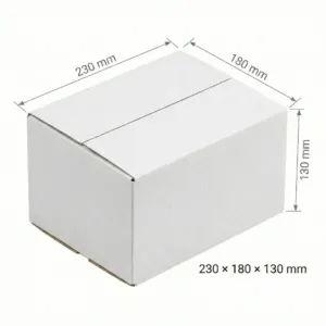 230x180x130mm - White, Single Wall, 50/Piece