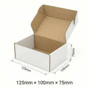 Australia Post Mailing Boxes - Die Cut, 125x100x75mm, White, 50 Pcs/Carton, Single Wall